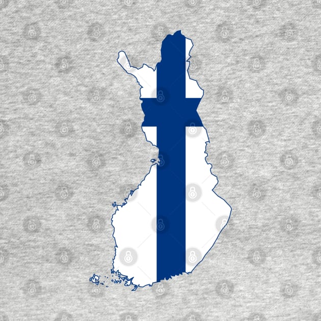 Finland Flag Map by Historia